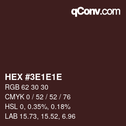 Color code: HEX #3E1E1E | qconv.com