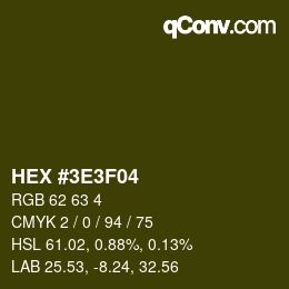 Color code: HEX #3E3F04 | qconv.com