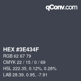 Color code: HEX #3E434F | qconv.com