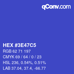 Color code: HEX #3E47C5 | qconv.com