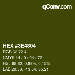 Color code: HEX #3E4804 | qconv.com