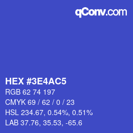 Color code: HEX #3E4AC5 | qconv.com