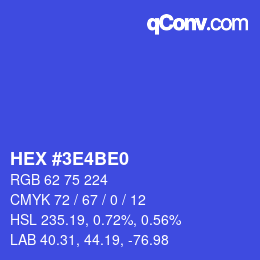 Color code: HEX #3E4BE0 | qconv.com