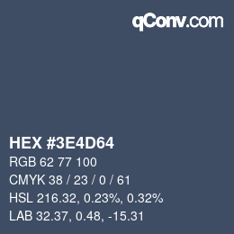 Color code: HEX #3E4D64 | qconv.com
