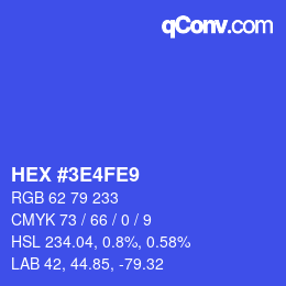 Color code: HEX #3E4FE9 | qconv.com