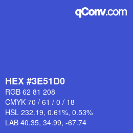 Color code: HEX #3E51D0 | qconv.com