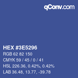 Color code: HEX #3E5296 | qconv.com