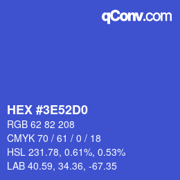 Color code: HEX #3E52D0 | qconv.com
