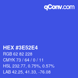 Color code: HEX #3E52E4 | qconv.com
