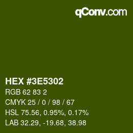 Color code: HEX #3E5302 | qconv.com