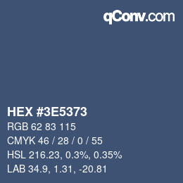Color code: HEX #3E5373 | qconv.com