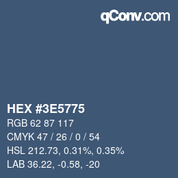Color code: HEX #3E5775 | qconv.com