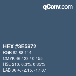 Color code: HEX #3E5872 | qconv.com