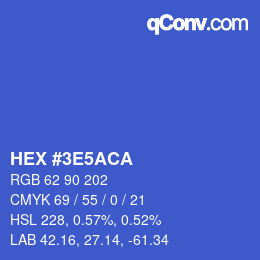Color code: HEX #3E5ACA | qconv.com