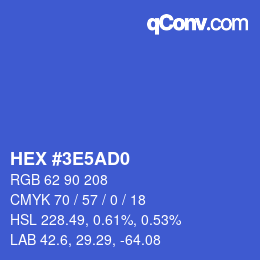 Color code: HEX #3E5AD0 | qconv.com