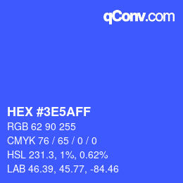 Color code: HEX #3E5AFF | qconv.com