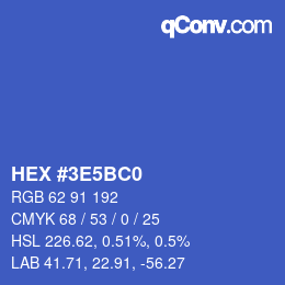 Color code: HEX #3E5BC0 | qconv.com