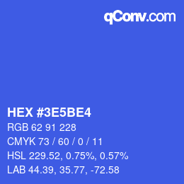 Color code: HEX #3E5BE4 | qconv.com
