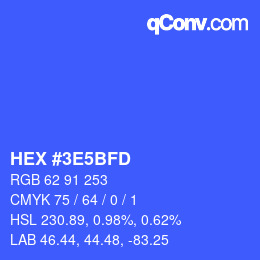 Color code: HEX #3E5BFD | qconv.com