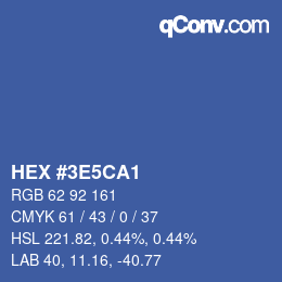 Color code: HEX #3E5CA1 | qconv.com