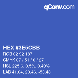 Color code: HEX #3E5CBB | qconv.com