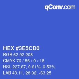 Color code: HEX #3E5CD0 | qconv.com