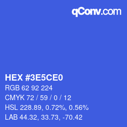 Color code: HEX #3E5CE0 | qconv.com