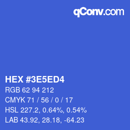Color code: HEX #3E5ED4 | qconv.com