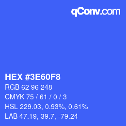 Color code: HEX #3E60F8 | qconv.com
