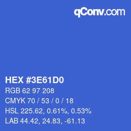 Color code: HEX #3E61D0 | qconv.com