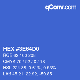 Color code: HEX #3E64D0 | qconv.com