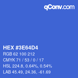Color code: HEX #3E64D4 | qconv.com