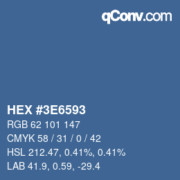 Color code: HEX #3E6593 | qconv.com