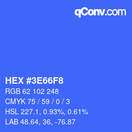 Color code: HEX #3E66F8 | qconv.com