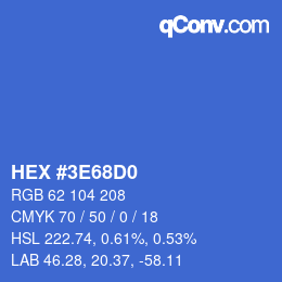 Color code: HEX #3E68D0 | qconv.com