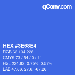 Color code: HEX #3E68E4 | qconv.com