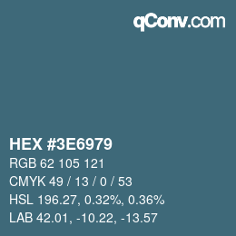 Color code: HEX #3E6979 | qconv.com