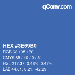 Color code: HEX #3E69B0 | qconv.com