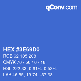 Color code: HEX #3E69D0 | qconv.com