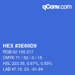 Color code: HEX #3E69D9 | qconv.com