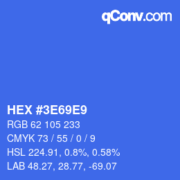 Color code: HEX #3E69E9 | qconv.com