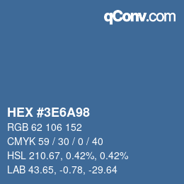 Color code: HEX #3E6A98 | qconv.com