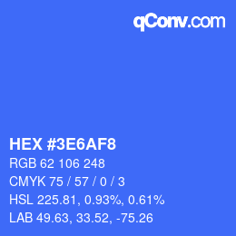 Color code: HEX #3E6AF8 | qconv.com