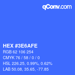 Color code: HEX #3E6AFE | qconv.com