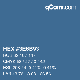 Color code: HEX #3E6B93 | qconv.com