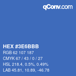カラーコード: HEX #3E6BBB | qconv.com