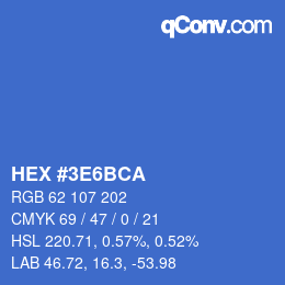 Color code: HEX #3E6BCA | qconv.com