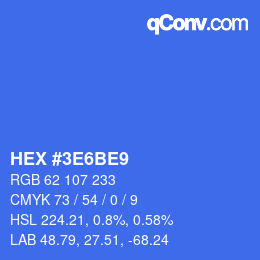 Color code: HEX #3E6BE9 | qconv.com