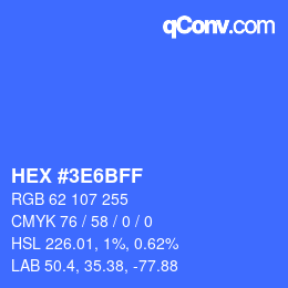 Color code: HEX #3E6BFF | qconv.com