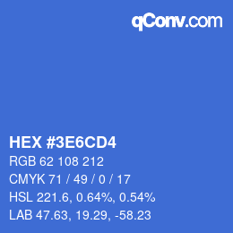 Color code: HEX #3E6CD4 | qconv.com